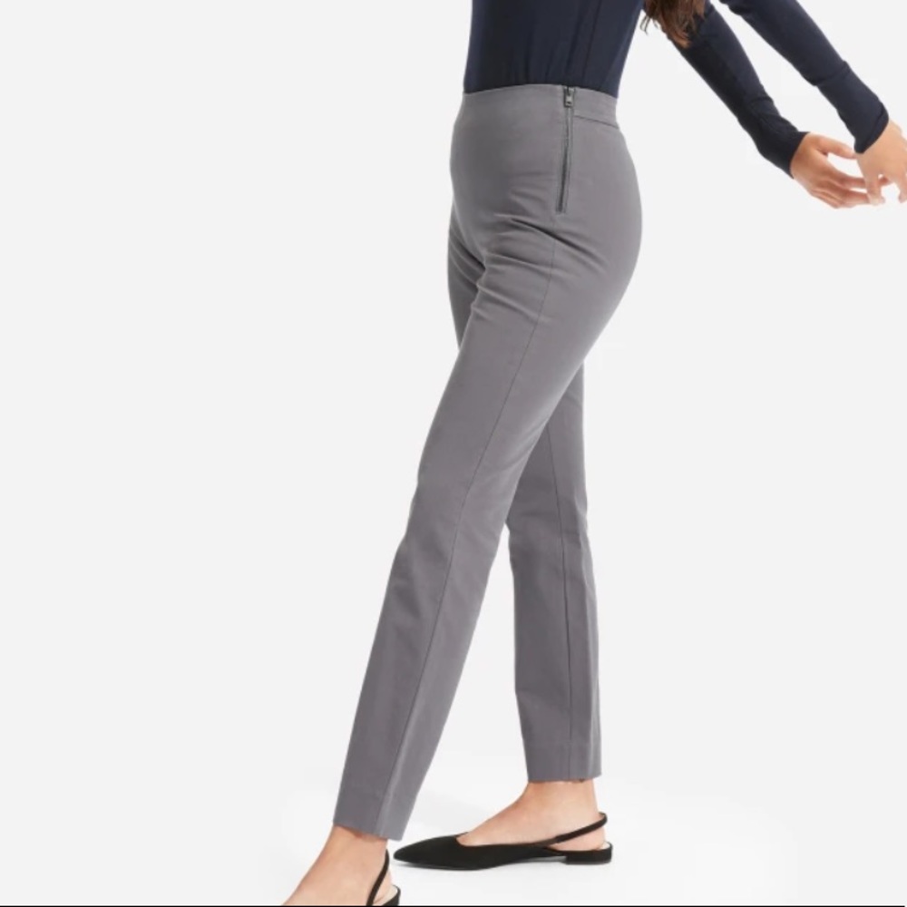 Everlane Slate Grey Side Zip Ankle Work Pants